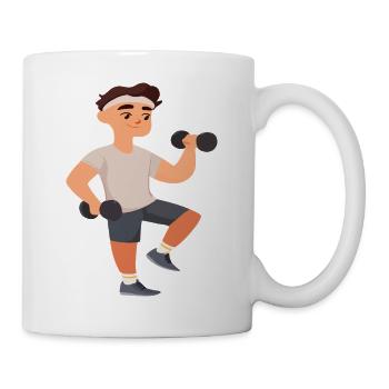 Illustration de fitness actif pour les athlètes - Mug blanc - blanc - Droite