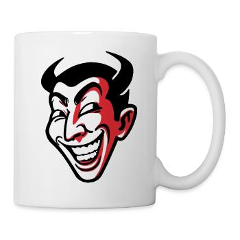 Conception expressive de visage comique souriant - Mug blanc - blanc - Droite