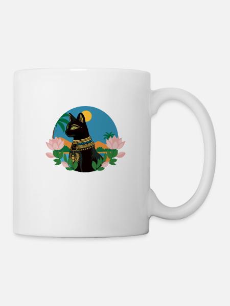 Bastet, Egyptian Goddess - Mug - white