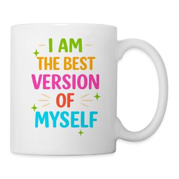 Selbstvertrauen Stärkung Grafik T-Shirt - Tasse - Weiß - Rechts