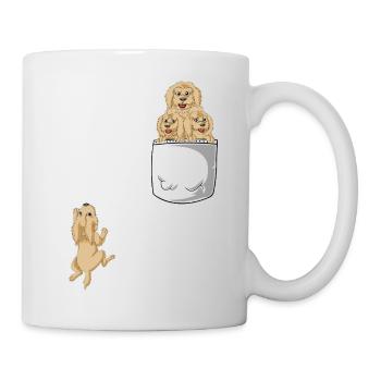 Goldendoodle moelleux en poche - Funny Dog Design - Mug blanc - blanc - Droite