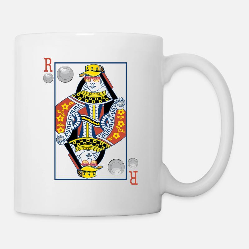 Reine de la pétanque - Tasse - Weiß