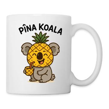 Koala mit Ananas und Fruchtdrink - Tasse - Weiß - Rechts