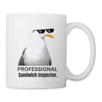 Humorous Seagull with Sunglasses T-Shirt - Mug - white - Right