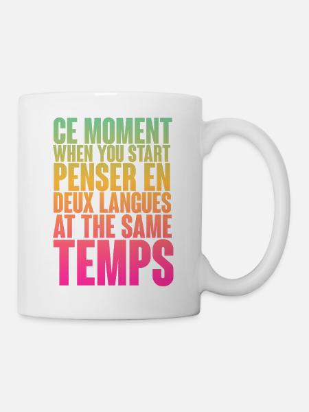 COOLER SPRUCH FÜR MEHRSPRACHLER, INTERNATIONAL - Tasse - Weiß