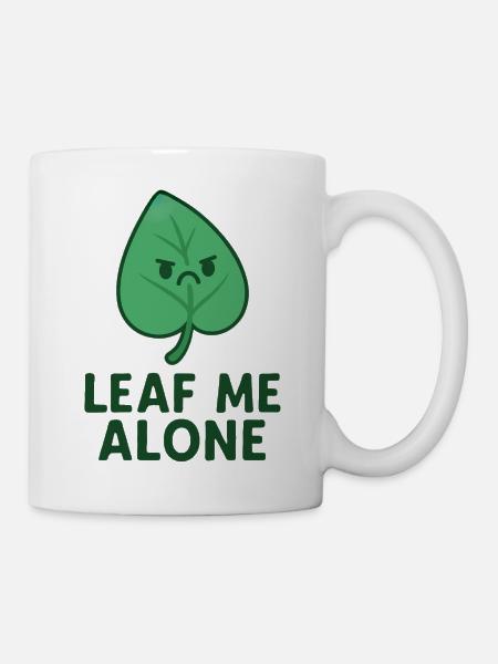 Feuille-moi allone - Mug blanc - blanc