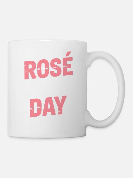 ROSÉ ALL DAY - Tasse - Weiß