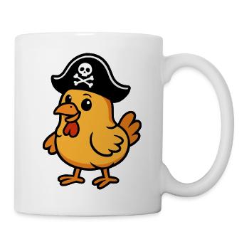 Pirate Chicken Illustration for Children - Mug - white - Right