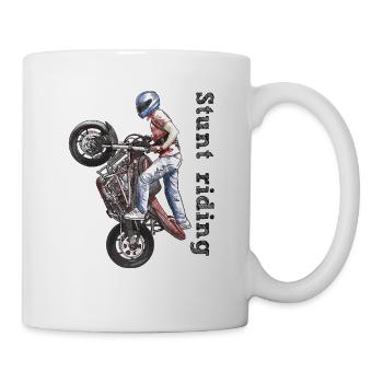 stunt riding - Mug - white - Right