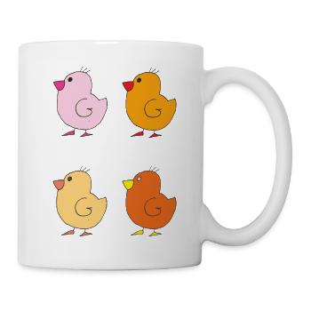 Colorful ducklings illustrations - Mug - white - Right