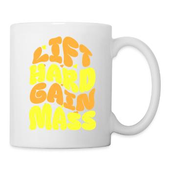 Lebendiger Weihnachtsgruß Schriftzug - Tasse - Weiß - Rechts