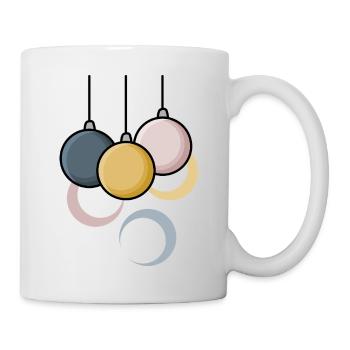 Moderne Weihnachtskugeln - Tasse - Weiß - Rechts