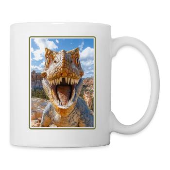 Dino Saurier Dinosaurier - Tasse - Weiß - Rechts