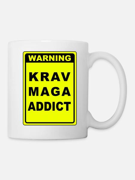 Warning Krav Maga Addict - Mug - white