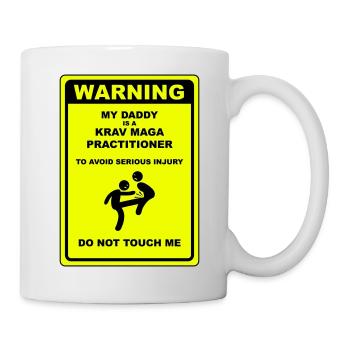 Warnung! Papa macht Krav Maga! - Tasse - Weiß - Rechts