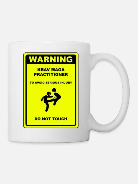 Warnung! Krav Maga Praktizierender! - Tasse - Weiß