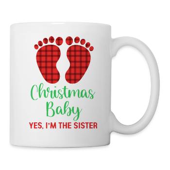 Werdender Papa Weihnachten Gender Reveal - Tasse - Weiß - Rechts