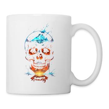Crâne de Feu et Glace Éclatant - Mug - white - Right