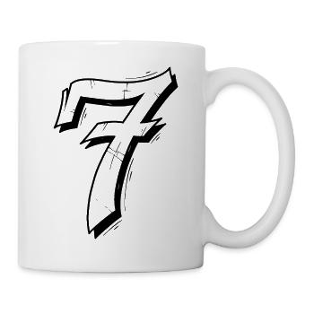 Ornate number seven design - Mug - white - Right