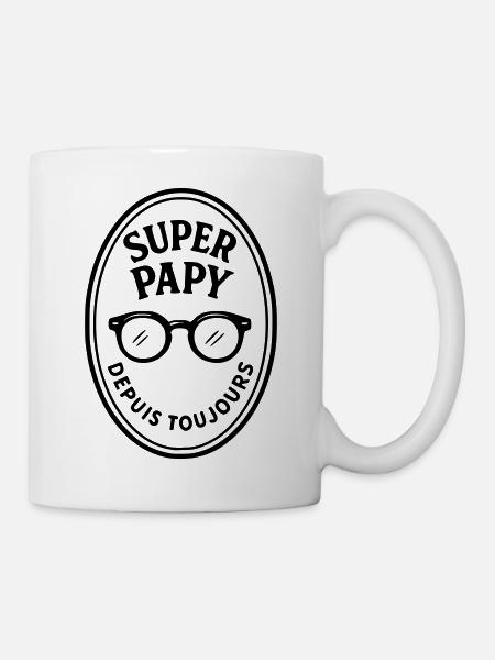 Super Papy depuis toujours - Mug blanc - blanc