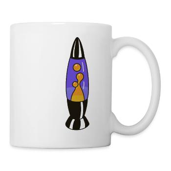 Lampe à lave rétro – Design psychédélique - Mug blanc - blanc - Droite