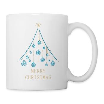 Merry Christmas - Weihnachtsbaum-Design. - Tasse - Weiß - Rechts