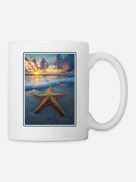 Étoile de mer Étoile de mer - Mug blanc - blanc