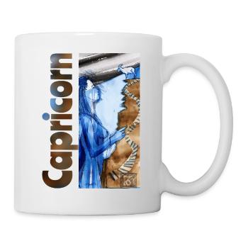 Signe du zodiaque Capricorne - Mug blanc - blanc - Droite