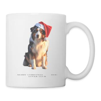 Boder Collie Weihnachts-Hund im Santa-Hut - Tasse - Weiß - Rechts