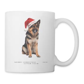 Bonnet de Noël berger allemand - Mug blanc - blanc - Droite
