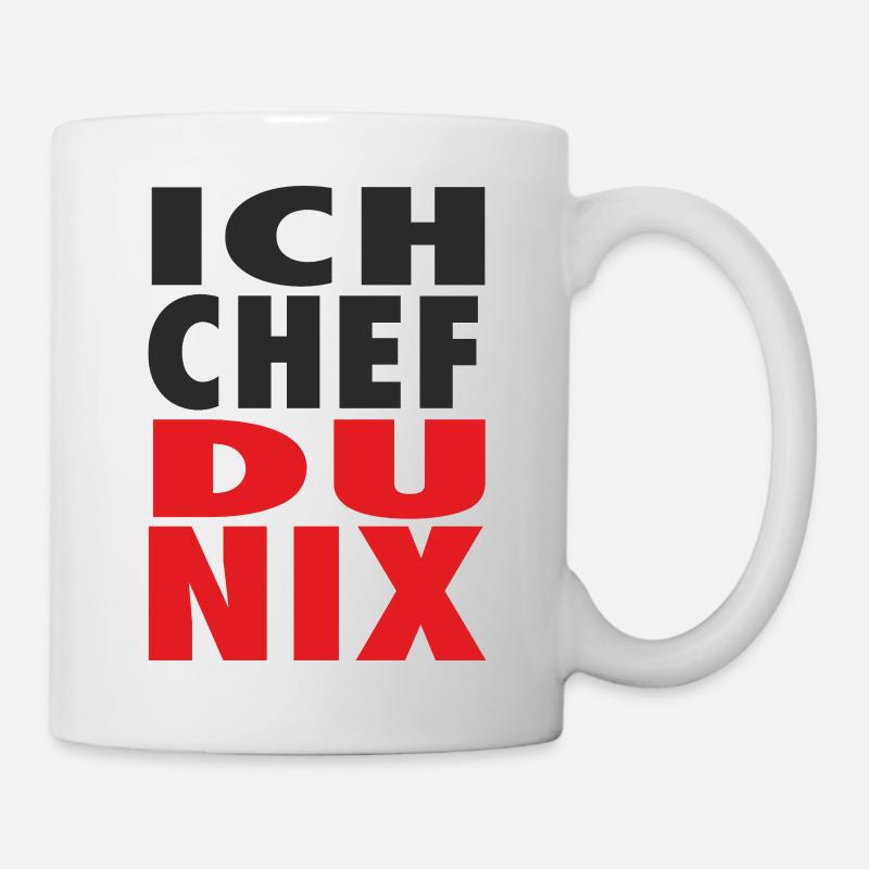 Lettrage humoristique de chef - Mug blanc - blanc