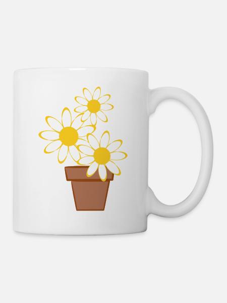 Gänseblümchen - Tasse - Weiß