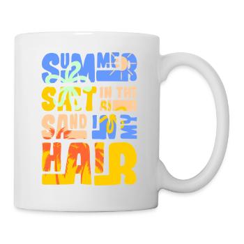 Conception de sable et de mer en été - Mug blanc - blanc - Droite