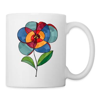 Fleur - Mug blanc - blanc - Droite