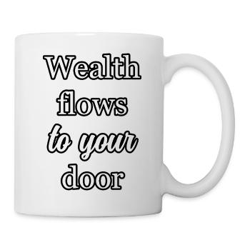Manifest Prosperity: Wealth Flows To Your Door Art - Mug - white - Right