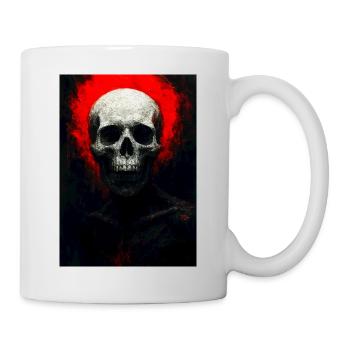 Skull in Red Ember - Mug - white - Right