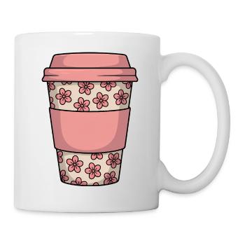 Floral Coffee Cup - Mug - white - Right