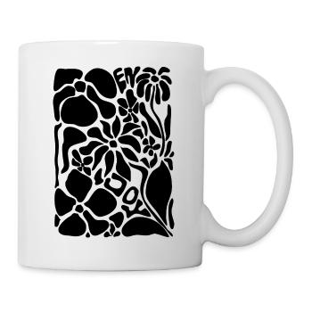 Fleurs abstraites - Profitez-en - Mug blanc - blanc - Droite