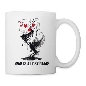 War Is A Lost Game Anti-War Statement - Mug - white - Right