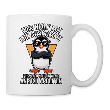 Chemise pingouin cool avec un dicton effronté - Mug blanc - blanc - Droite