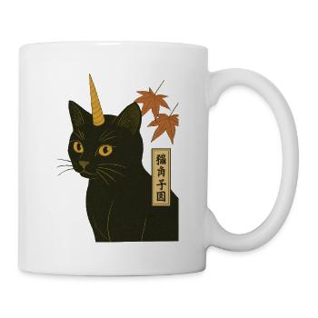 Katze-Einhorn-Druck - Tasse - Weiß - Rechts