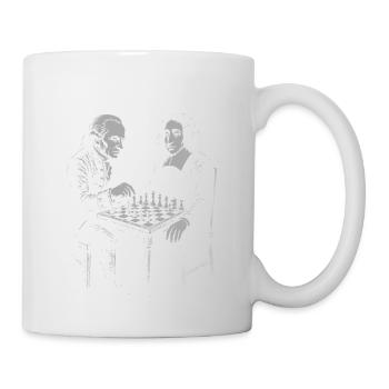 Kant vs Spinoza Playing Chess Design - Mug - white - Right
