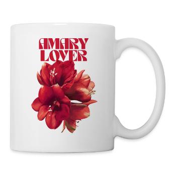 Amaryllis Love Floral Design - Tasse - Weiß - Rechts