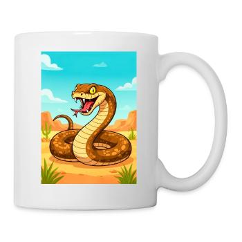 Inland Taipan – deadliest snake in Australian dese - Mug - white - Right