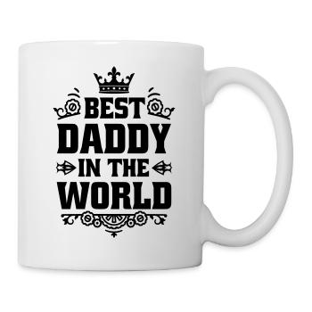 Best Dad in the World Gift Crown Best Daddy - Mug - white - Right