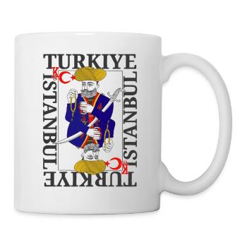Sultan Osmanischer Türkischer Krieger König Karte Modernes Spiel - Tasse - Weiß - Rechts