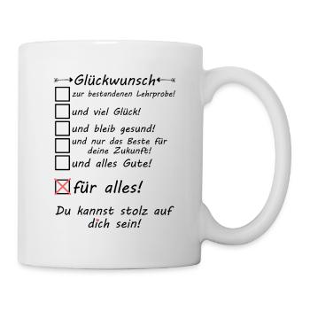 Passed Teaching Sample Teaching Sample Congratulations - Mug - white - Right
