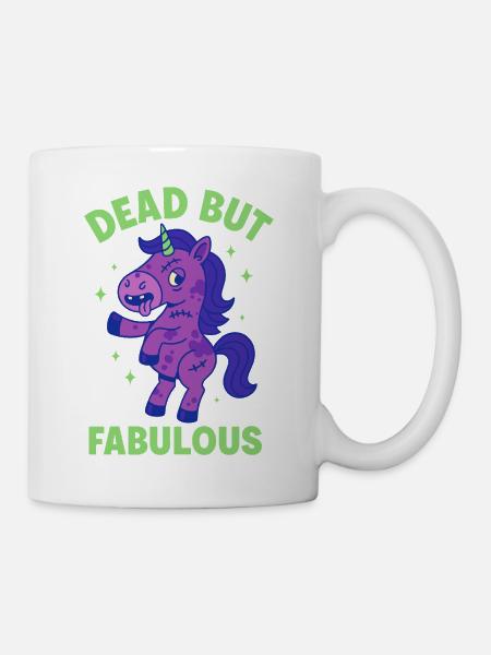 Buntes Einhorn mit Spruch - Tasse - Weiß