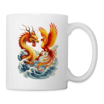 Vektor "Drache" und "Phönix" - Tasse - Weiß - Rechts