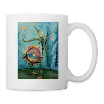 Surréaliste Ensoleillé Créature Marine, Art - Mug blanc - blanc - Droite